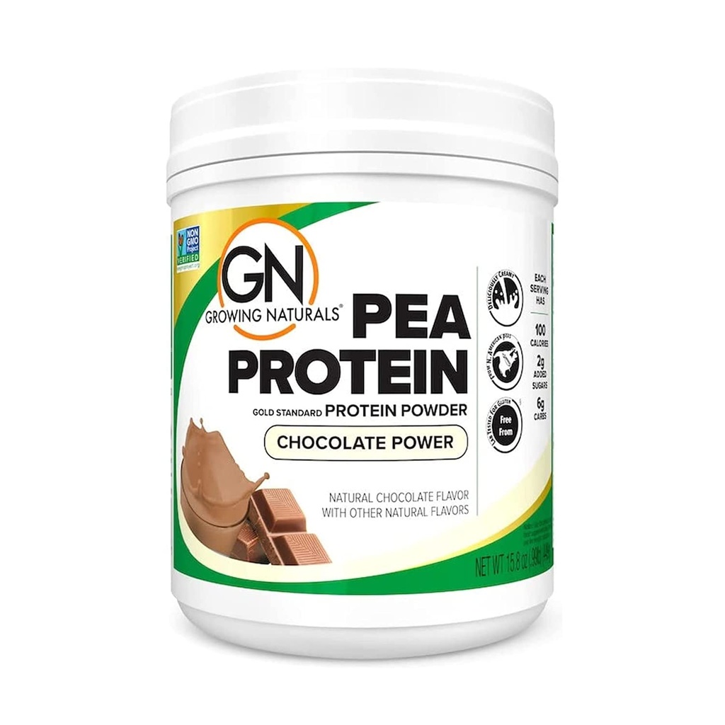 Rastoča naravna Surove Pea Protein Powder, Beljakovine na osnovi veganskih rastlin, BCAA, Nizka Carb, Nizka Sugar, čokoladna moč, 1 funt (paket po 1)