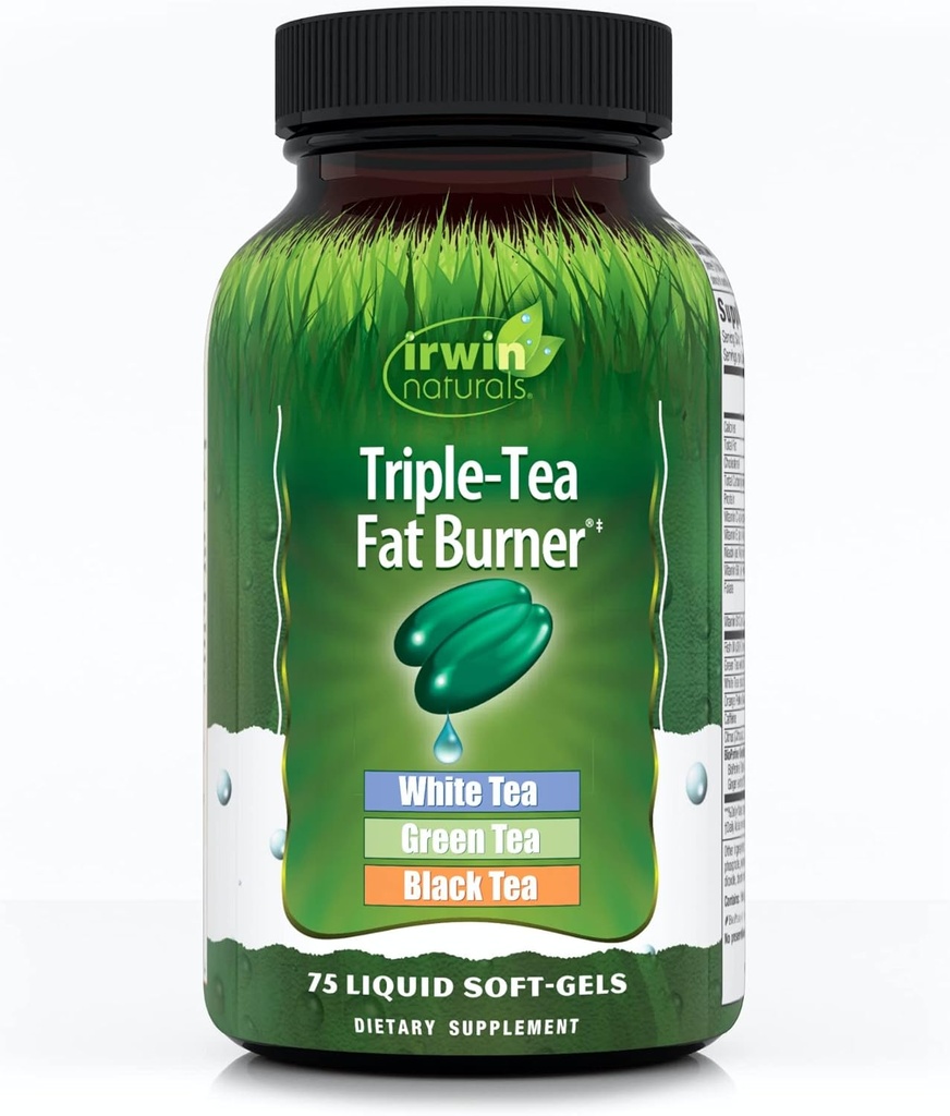 Irwin Naturals Trojni čaj Fat Burner, 75 Tekoči softgels