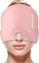 SAMOKRATNA Migrena Relief Cap, nadgrajena Migrena Migrena Ledena glava Ovoj, Glavobol Relief Klobuk za migrene, Rahlo-Pink