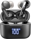 TOZO T20 Brezžične slušalke Bluetooth slušalke 48.5 Hr Igralni čas z LED digitalnim zaslonom, IPX8 vodoodporni, Dual Mic Klicni hrup Prekliči 10 mm Širok domet zvočnikov z brezžičnim polnjenjem primeru