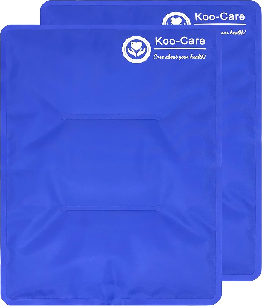 Koo-Care Velika prilagodljiva Gel Ledena embalaža za poškodbe Reable Hot Cold Compress - Primeren za ramena roke, nazaj, Hip, koleno, Shin, Pain Relief, Oteklina, Fizikalna terapija (L, 11" x 14") Pakiranje po 2