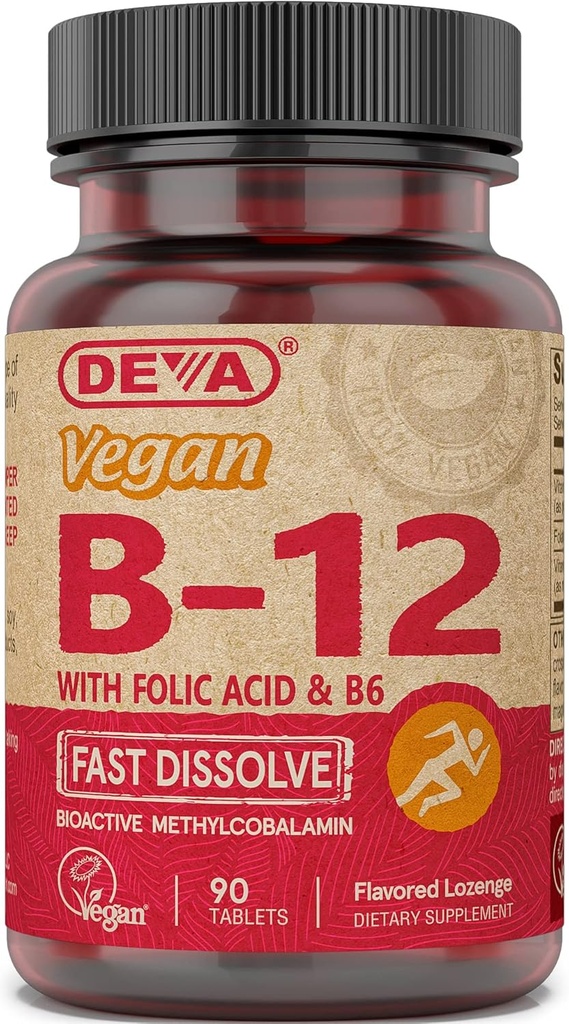 SIXNE Deva Nutrition Vegan Vitamini Podjezične B-12 Tablete, 2 Število