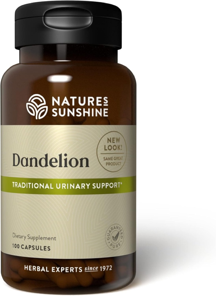 Narava Sunshine Dandelion, 100 Kapsule, Močni zelišča podpira prebavljanje, Hranila Jetra, in zagotavlja podporo urinskega sistema