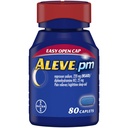 Aleve kapsule PM, hitro delujoča pomoč v spanju in lajšanje bolečine za glavobole, bolečine v mišicah, nenavadno oblikovanje 220 mg natrijevega Naproksena in 25 mg kapsul difenhidramina HCl, 80 tablet