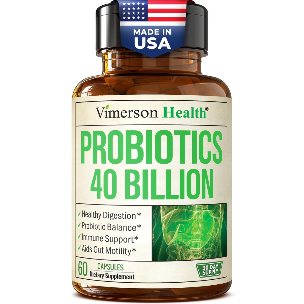 Probiotiki za ženske in moške s prebiotiki - 40 milijard CFU probiotiki za digestivno zdravje, Gut Health & Imuno Support - Lactobacillus Acidophilus Probiotic - Vegetarian, Soy & Dairy Free