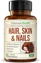 Biotin las, kože in nohti Vitamini za ženske in moške. Vključuje vitamin C za podporo Collagen. Dodatki za močne lase, Radiant Koža & Nail rast. Biotin & Folate dodatek za ženske. 60 kapsul