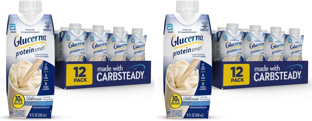 Glucerna - 30G, Vanilla, 12 grofov (Pack of 2)