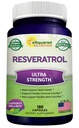 100% naravni resveratrol - 1000mg na serviranje Max Jakost (180 kapsul) Antioksidant dopolnilo, Trans-resveratrol tablete za zdravje in čisto, polifenoli