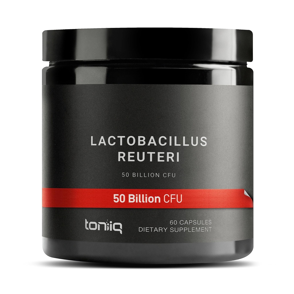 Toniiq 50 milijard CFU Lactobacillus Reuteri Probiotic 50 mg na serviranje - L Reuteri Probiotics - Najviše število CFU Lactobacillus Reuteri Probiotic - 60 Vegetarian kapsule - 60 Servingov