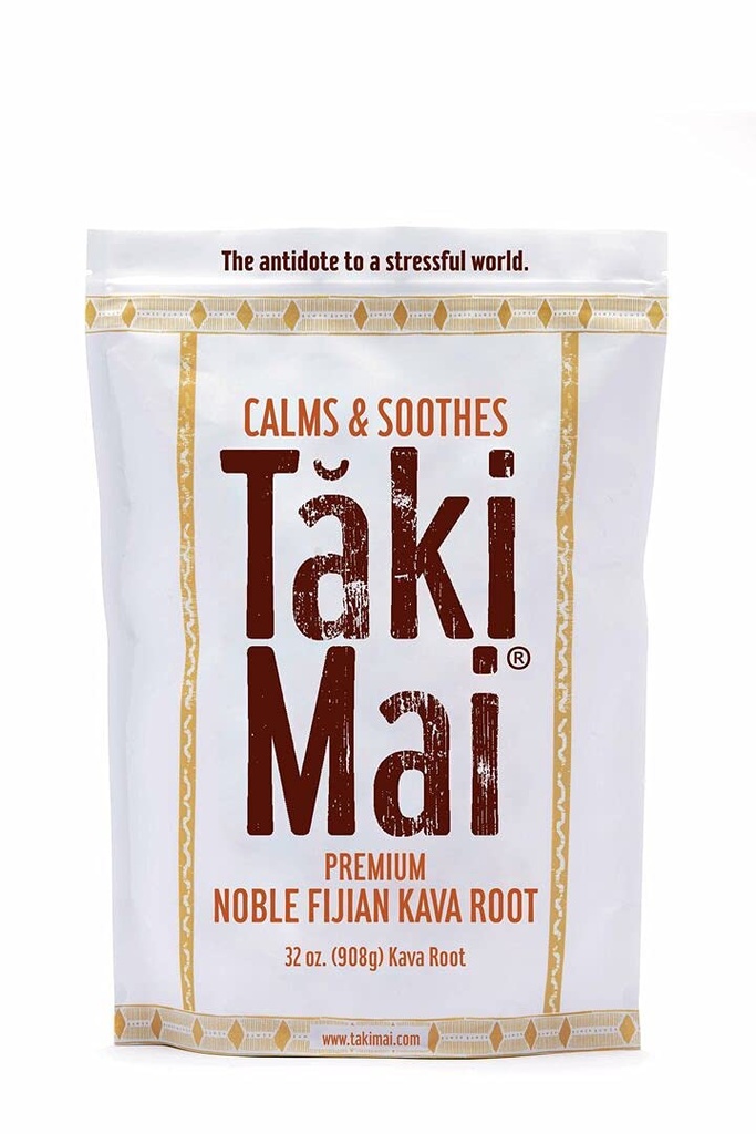 Taki Mai Noble Kava Kava Root Powder 32oz – Verodostojno tradicionalno grind, naravni večer Sprostitev, mirne noči in mirne obrede, 100% Čisti Plemenita Kava