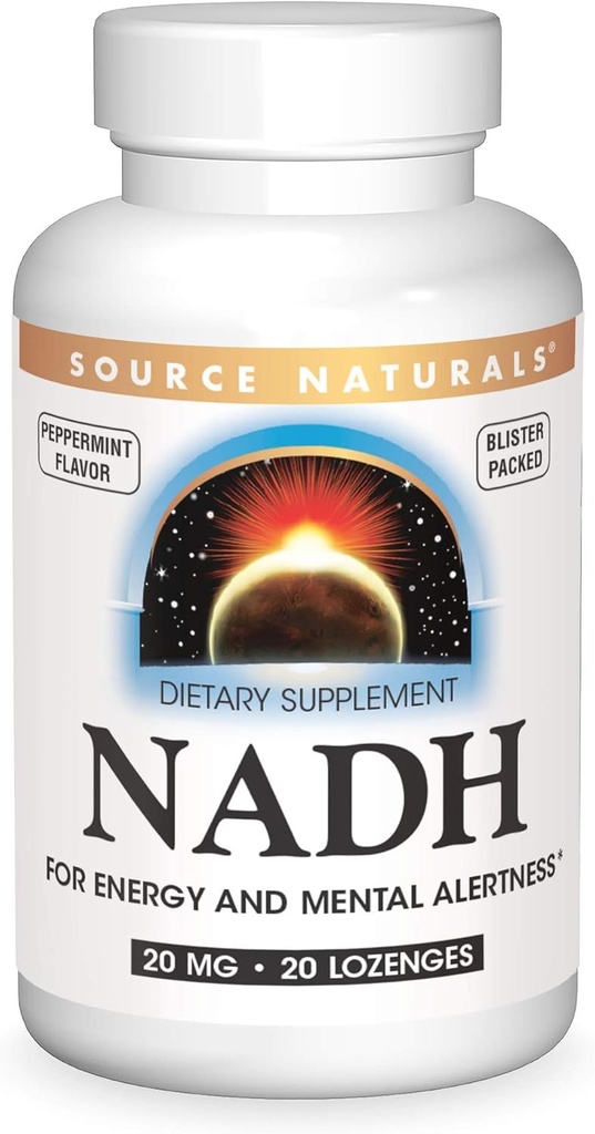Vir Naturals NADH 20mg, povečanje energije in duševne budnosti* - 20 Lozenges