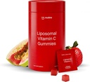 Liposomski vitamin C Gumiji za odrasle - 500mg na obrok - 60 Gumijev, visoka absorpcija Veganski nizko sladkor Vitamin C Gummy, Antioksidant, Energija, in Kolagen Booster - Jagodna guava aroma