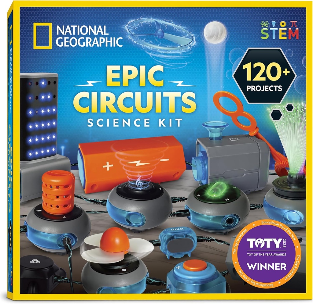 National Geographic Circuit Maker Kit - Elektronika Komplet za otroke s 120 Elektro Circuit Projekti, Electric Circuit STEM Igrača, Elektronski projekti, Elektro Circuit Kit za otroke, Električna oprema