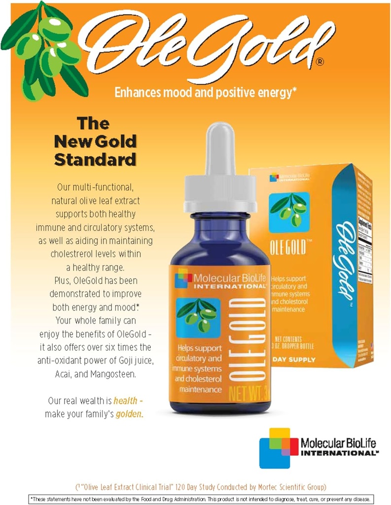 OleGold- Liquid Olive Leaf Extract - hidroksitirosol, Tyrosol & Oleuropein