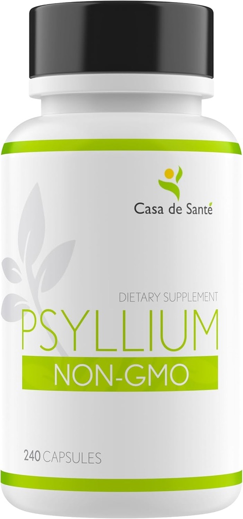 Casa de Sante Psyllium Caps, Non GSO, Nizka FODMAP Fiber dodatek