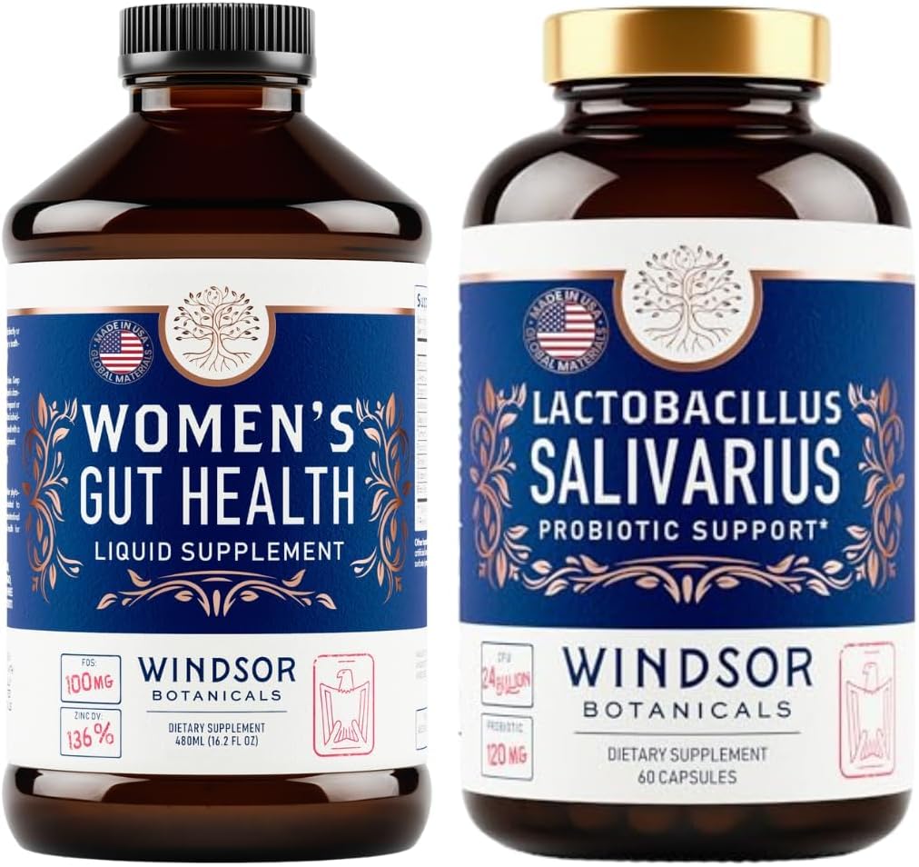 WINDSOR BOTANICS Lactobacillus Salivarius Probiotic in IBS Gut Health dopolnila - Oralna in Gut podpora paket