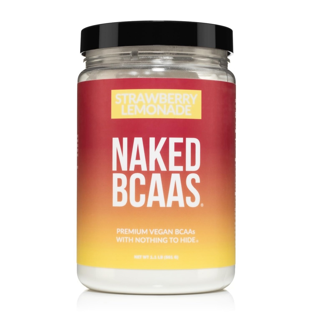 Naked Jagodna limonada BCAA Aminokisline v prahu, 100% Pure 2:1:1 Formula, Veganske razvejane verige aminokislin, Instantized All Natural BCAA Powder dodatek - 501 Grams, 34 Servings
