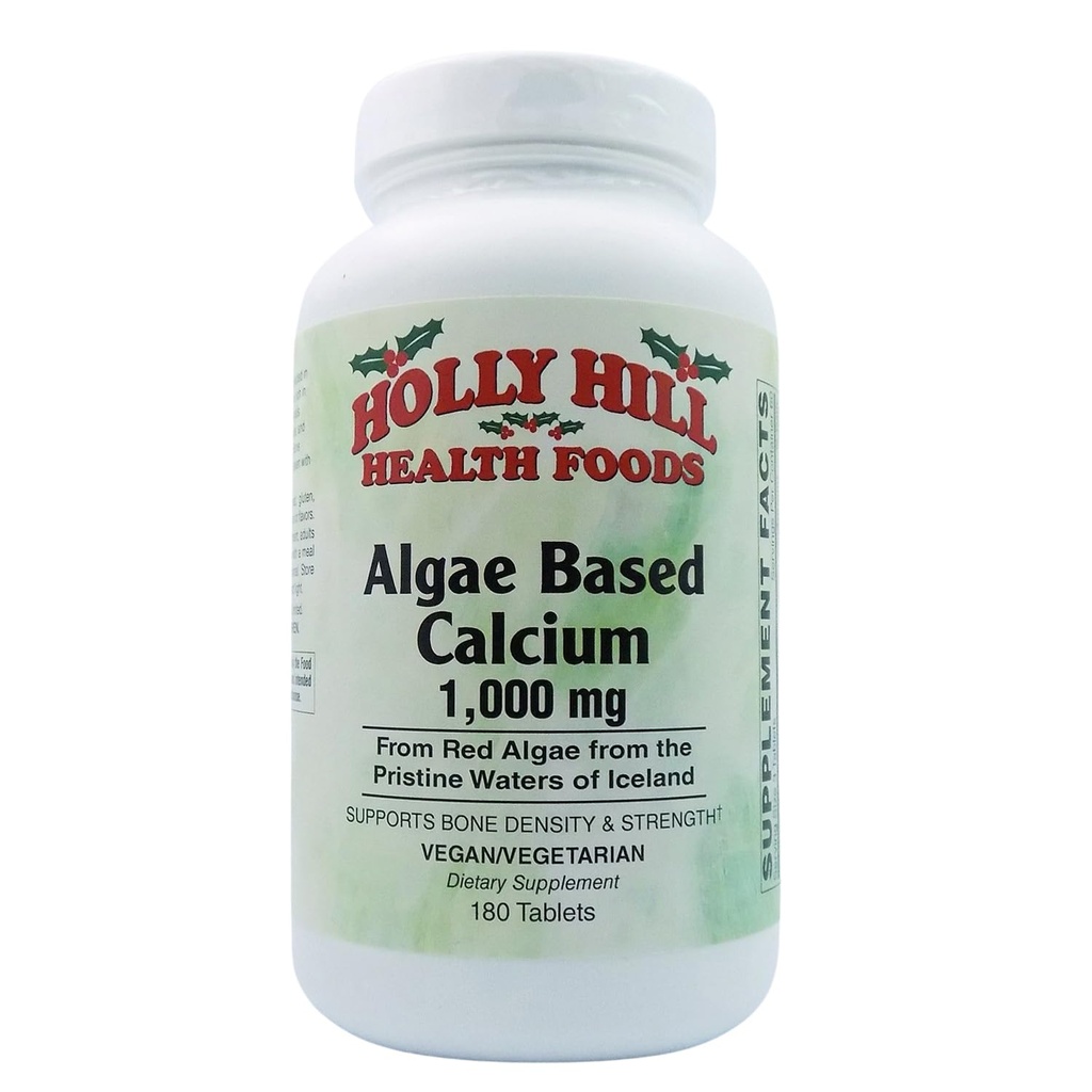 Holly Hill Health Foods Alge na osnovi kalcija 1000 mg, 180 tablet
