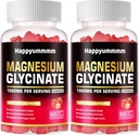 Magnezij Glycinate Gumies 1000mg - Brez sladkorja Magnezij Kalij dodatek z vitaminom D, B6, CoQ10 za mirno Mood in podporo za spanje - 120 Jagode