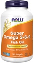 NOW Foods Supplements, Super Omega 3-6-9 1200 mg z mešanico rib, borage in lanovega semena olja, 180 Softgels