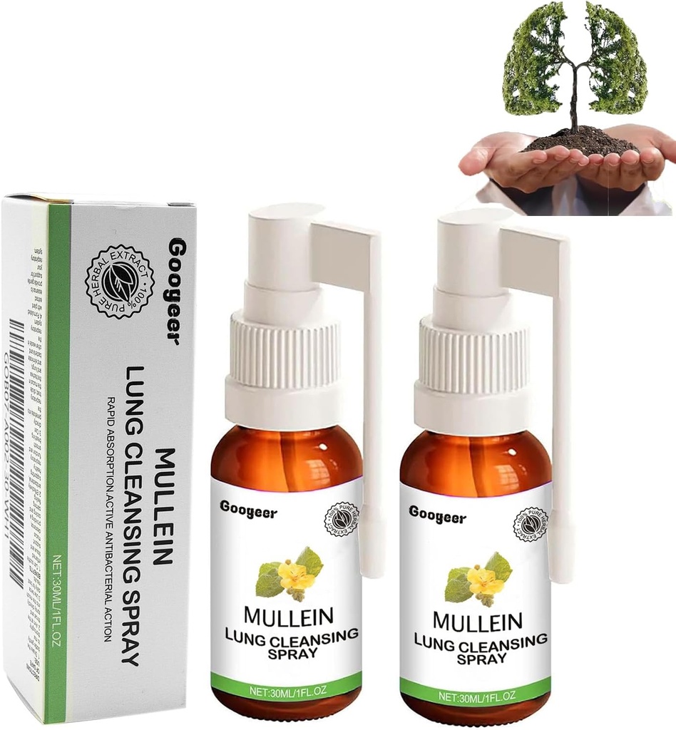 Mullein Lung čiščenje Spray Mullein Leaf Extract za pljuča Jasno za kadilce 2 Fl Oz