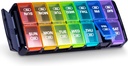 Sukuos tedenske tablete Organizator 7 dan 2 krat na dan, hitro polnjenje dnevno tabletke škatle (AM PM), Artritis prijazno ekstra velike tablete primeri za vitamin / ribje olje / doplačila