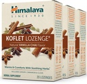Himalaja Koflet Lozenges, Vanilla Chai Flavor, naravni zeliščni kašelj kapljica za toplo olajšanje in uteho, 130 mg, 20 Lozenges,3 pakiranje