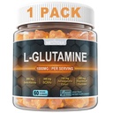 L-glutamin 1000mg Gumiji za ženske in moške z beta-alaninom, BCAA, magnezijevim glicinatom, kalijem in Ashwagandho 