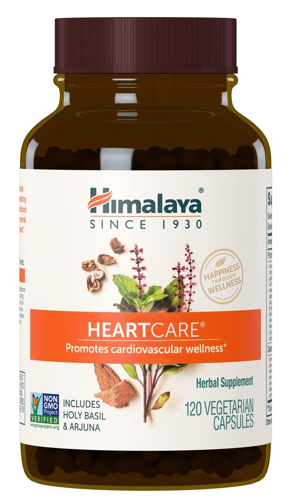 Himalaja HeartCare - Herbal Heart Health Supplements with Ashwagandha and Amla - Vegan, Non-GMO, Gluten Free, 720 mg, 120 kapsul