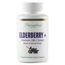 Paradise Zelišča Elderberry z izvlečkom cinka, podpira naravne obrambe telesa, super močen, ultra Pure, Vegan, Non GSO, Gluten brezplačno, 60 vegetarijanske kapsule