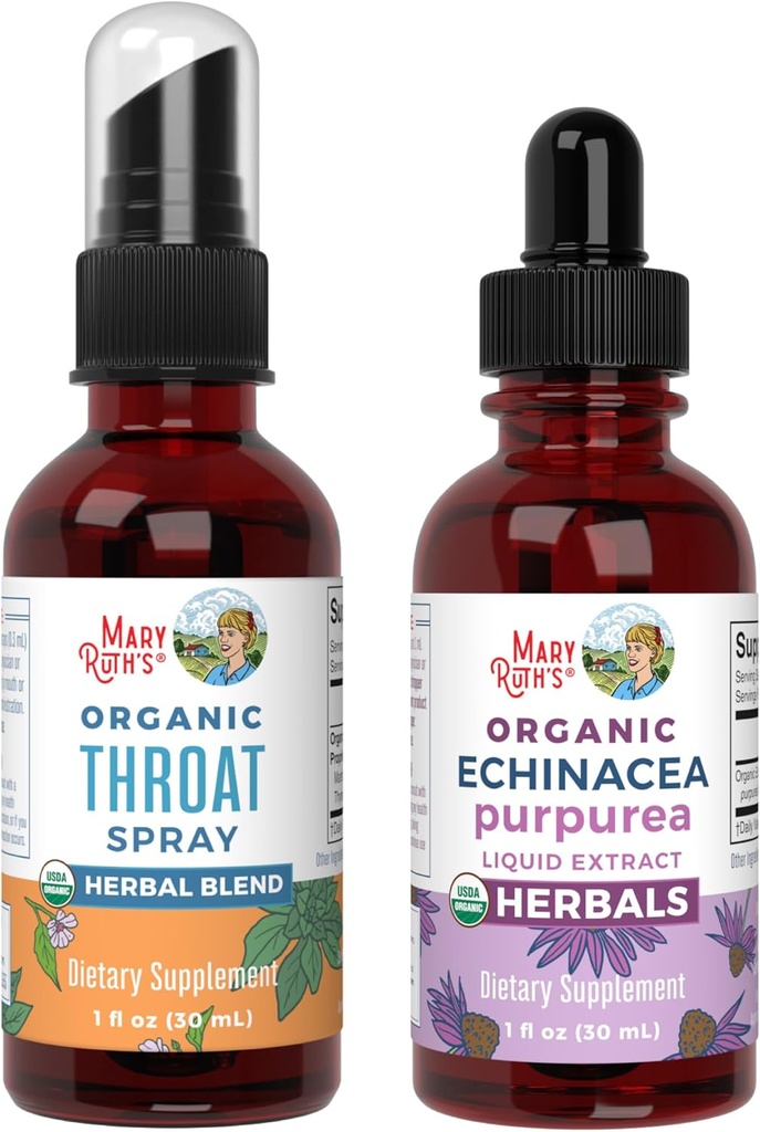 MaryRuth Organics Throat Spray (nearomano) in Echinacea Purpurea kapljice 