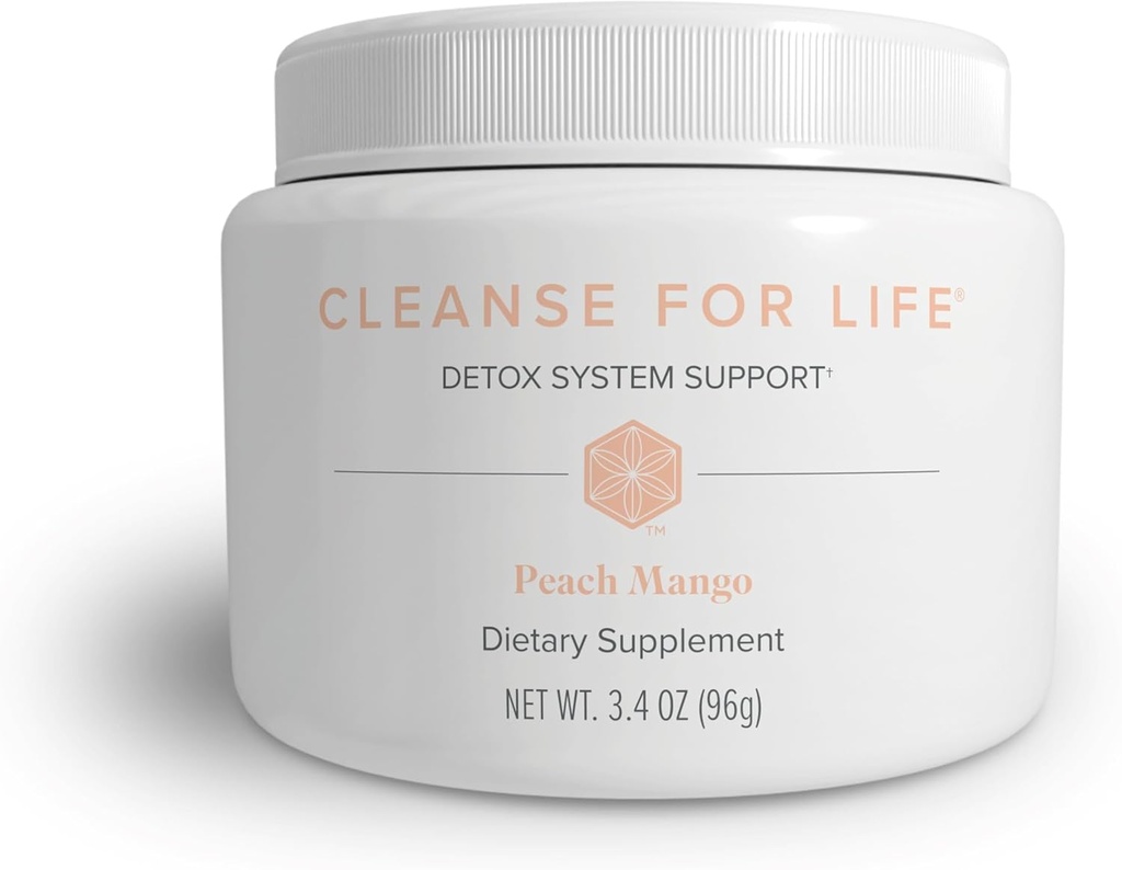 Isagenix Clease for Life - Powder Supplement for Cleanse Drink with No Laxatives or Diuretics - Podpora Presnova z vitaminom B12 & Niacin - Peach Mango -3,4 Oz (16 Servings)