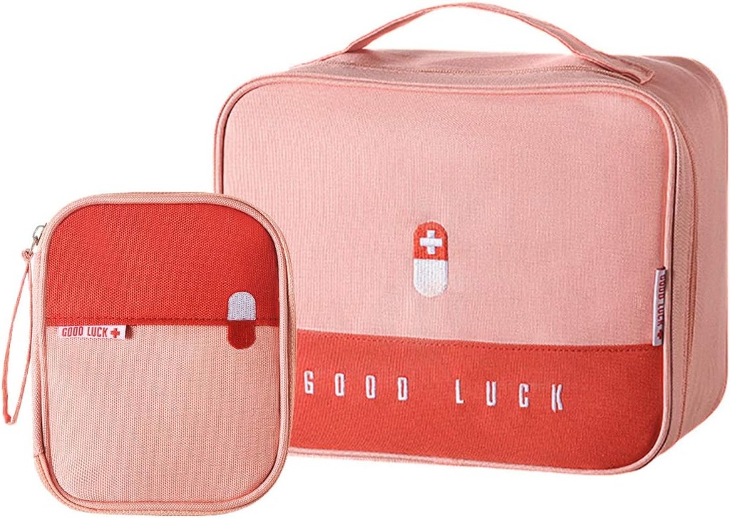 Paerma Prazne vrečke prve pomoči Potovanja Medicinske potrebščine Izolirana Medicina Bag Prikladen varnostni komplet obleko za družine na prostem pohodništvo Camping Car Office Delovno mesto,Pink