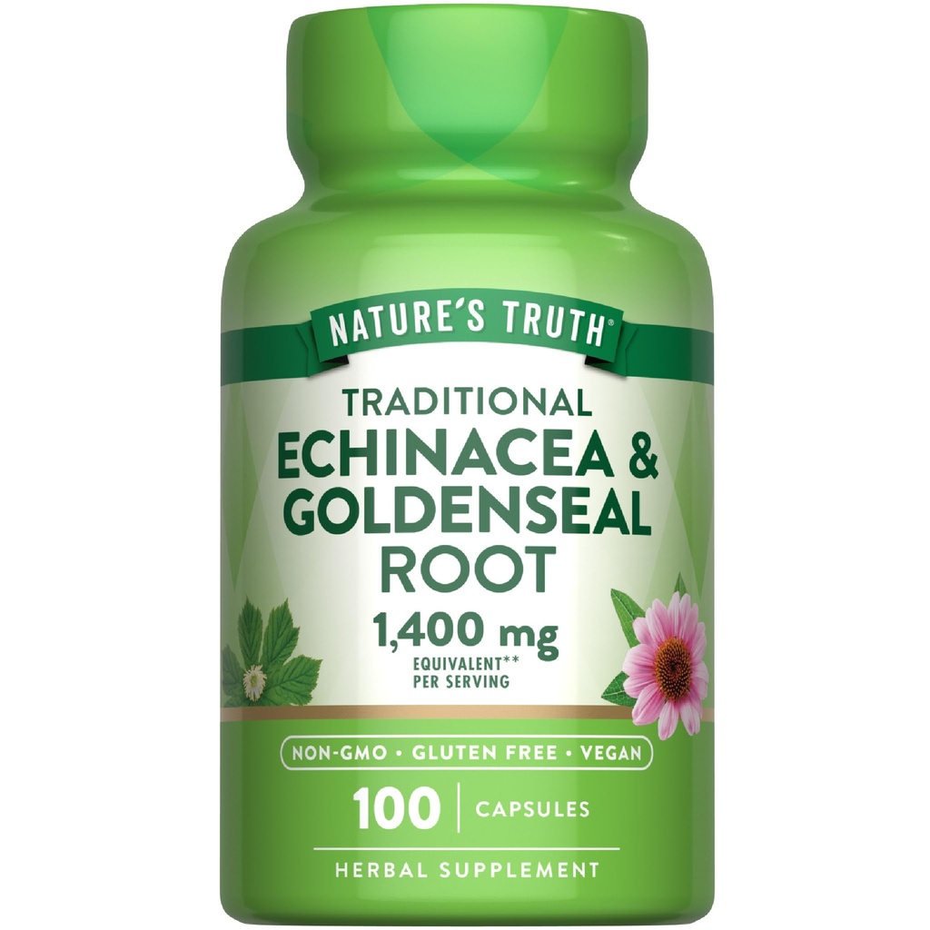 Narava je resnica Echinacea Goldenseal Kapsule 