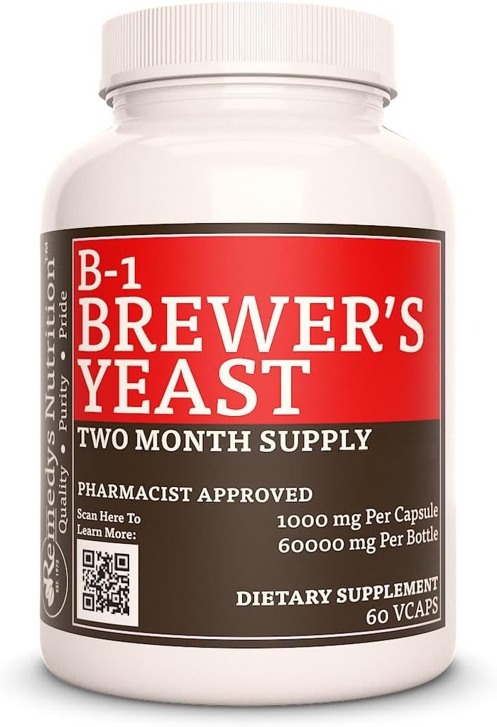 Remedy's Nutrition Vitamin B-1 z Brewers Yeast 