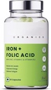 Organske snovi železo + folna kislina dodatek z cinkom, vitamin C in vitamin B12 