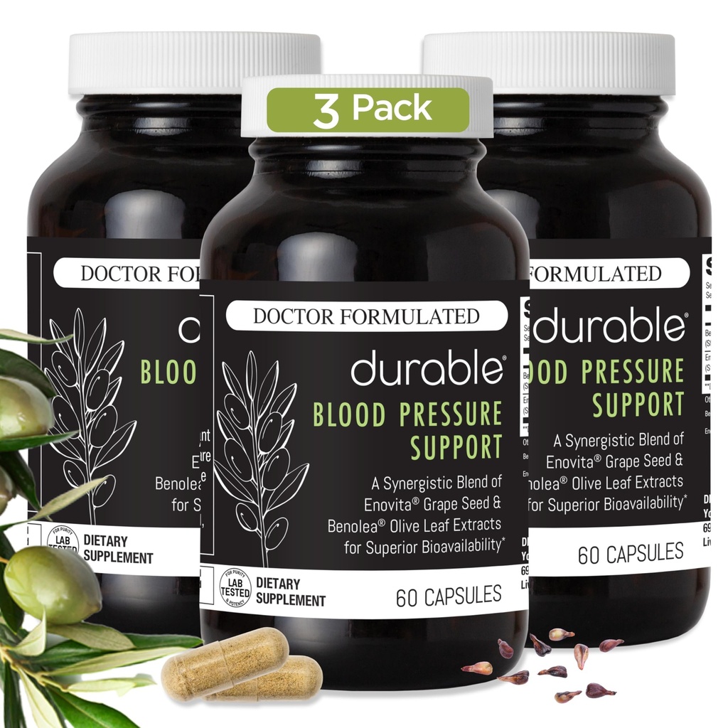 Trajni krvni tlak – Benelea Olive Leaf & Enovita Grozdni izvleček – Zdrava cirkulacija, dušikov oksid in Artery Podpora – Zdravnik Formulirani, Vegan, Ne-GMO, Izdelano v ZDA (180 Kapsule)