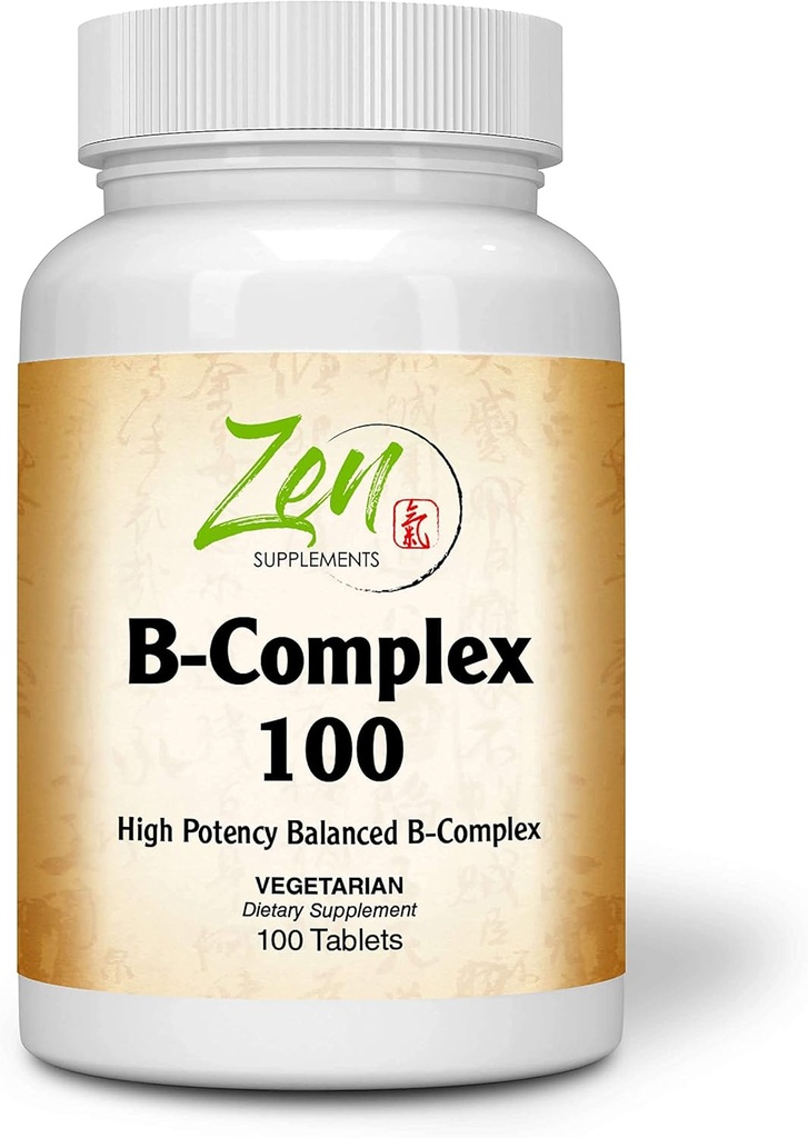 Advanced B Complex Vitamin dodatek - Full-Spectrum B Vitamin dodatek s folno kislino, Biotin, Inositol - Podpora Imunsko in Cardio zdravje, Energy Presnova - 100 tablet
