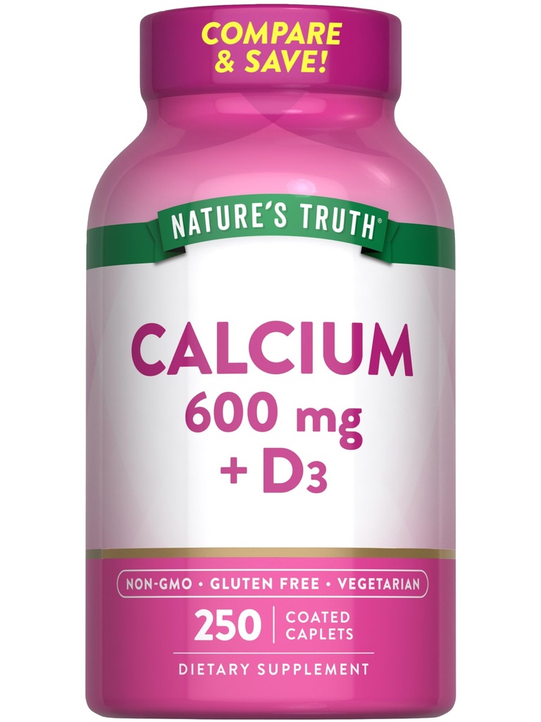 Resnica narave Kalcij 600mg z vitaminom D3 