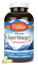 Carlson - Super Omega-3 Gems, 1200 mg Omega-3 Maščobne kisline z EPA in DHA, Wild-Ought Norveški ribje olje dodatek, trajno pridobljene kapsule 300 Softgels