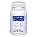 Čiste enkapsulacije Iron-C - 15 mg - 175 mg Podpora za vitamin C - rdeče krvne celice* - proizvodnja energije - zelo biorazpoložljive tablete železa - Gluten Free & Vegan - 60 kapsul