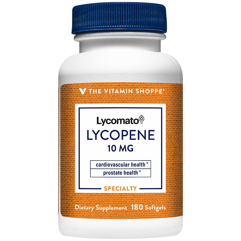Vitaminska trgovina Likopen 10MG, antioksidant, ki podpira kardiovaskularno, prostatno in celično zdravje (180 kapsul)