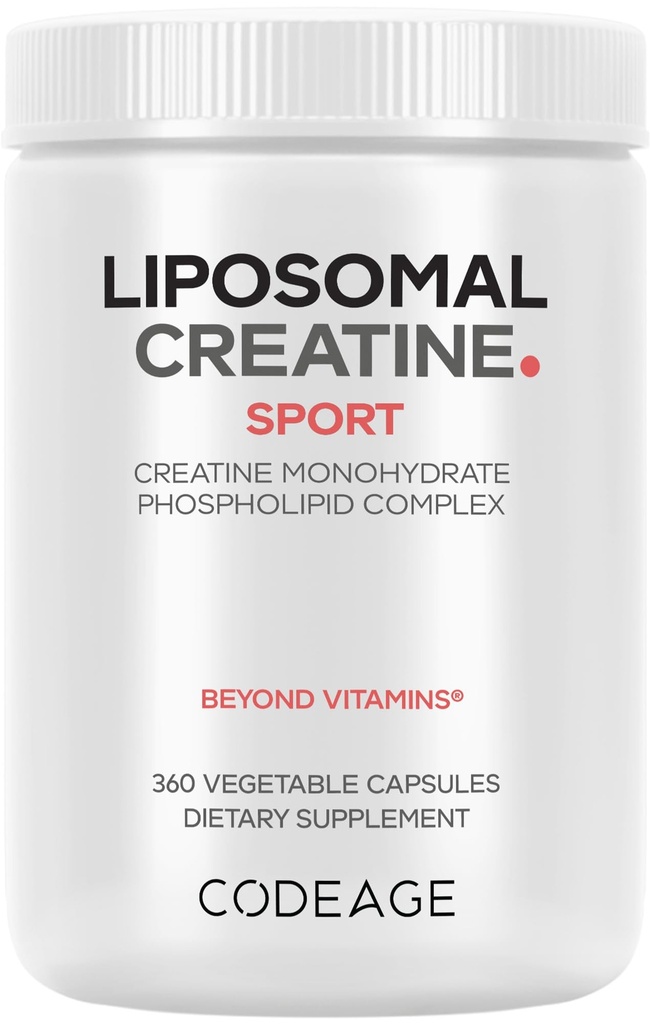 Koda Liposomski Kreatin Monohidrat dopolnilo, Čisti Kreatin 2500mg - 3 Mesece Dobava, Mikroniziran, Kreatin mišice Športna prehrana in športniki, Non-GMO - 360 kapsul