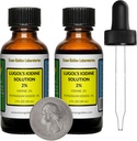 Lugolov jod / 2% raztopina / 2 Oz v dveh amber steklenih steklenicah/prostih kapljicah/ZDA