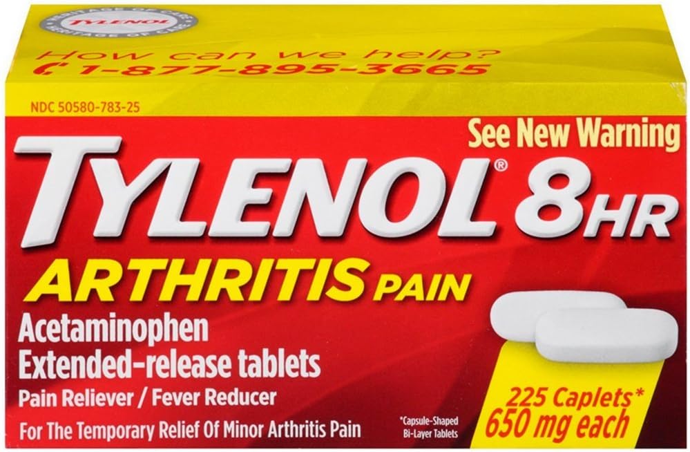 Tylenol 8 ur Artritis bolečine Reliever vročina reduktor razširjene release Caplet, 225 število