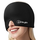 Migrena Relief Cap, Vse okoli Gel pokrita ponovno uporabo glavobol Relief Cap, Črna Migrena Cap za glavobol Relief, Puffy oči