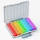 Zoksi Moistrure-Proof Tedenska tabletka Organizator 4 krat na dan, 7 Day Pill Box 4X na dan, En teden tablete primer z 28 Prenosni izdelki, Medicine vsebnik za vitamine, dodatki ali zdravila