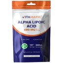 Vitamatska čista alfa lipojska kislina (ALA) 600mg na postrežbo - 167 Serving - Non-GMO & Gluten Free