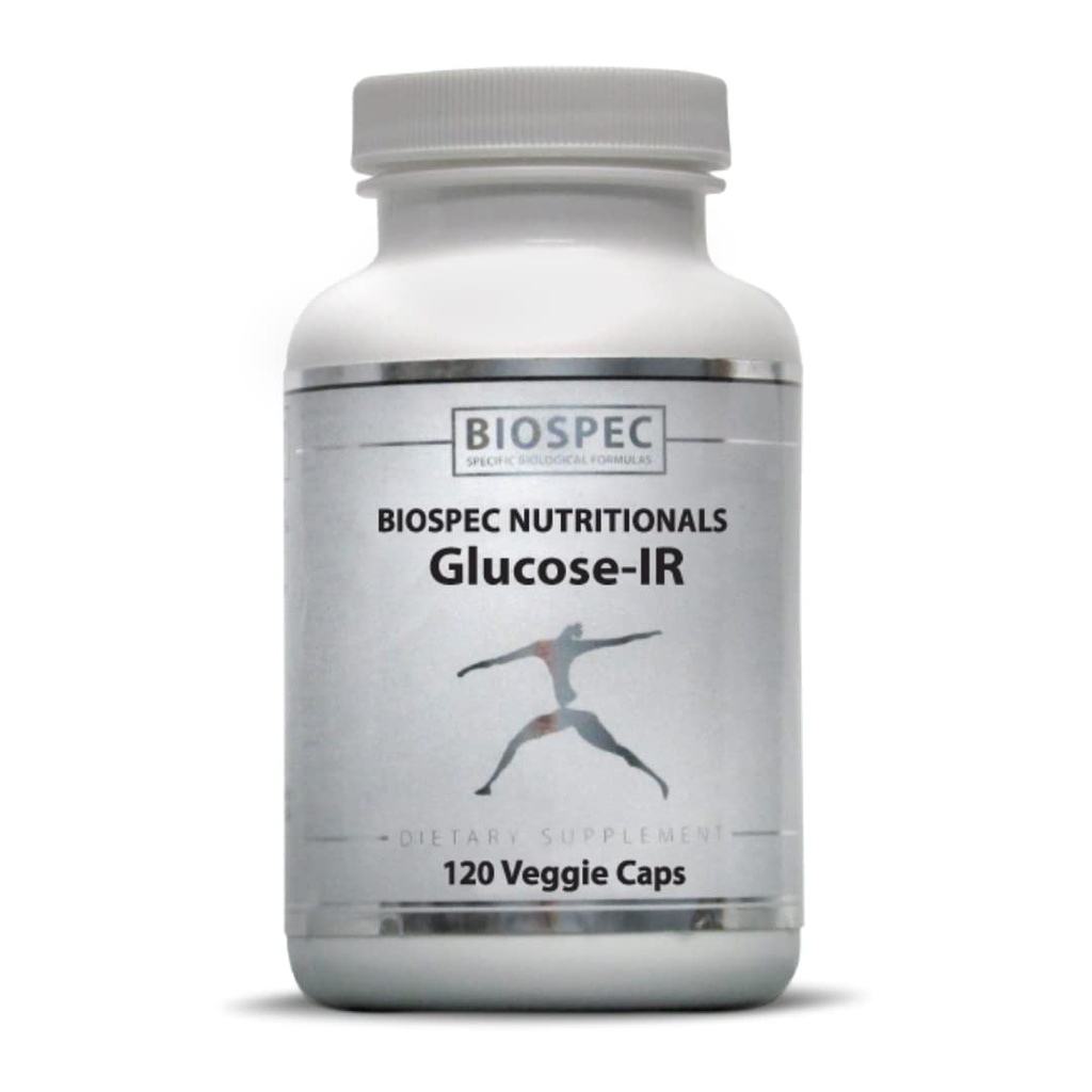 Biospec Nutritionals Glukoza-IR - izvlečki cimetov, kroma, berberina in biotina (120 kapsul)