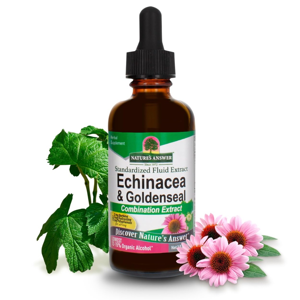 Odgovor narave Echinacea & Goldenseal z organskim alkoholom, 2-fluid ounces